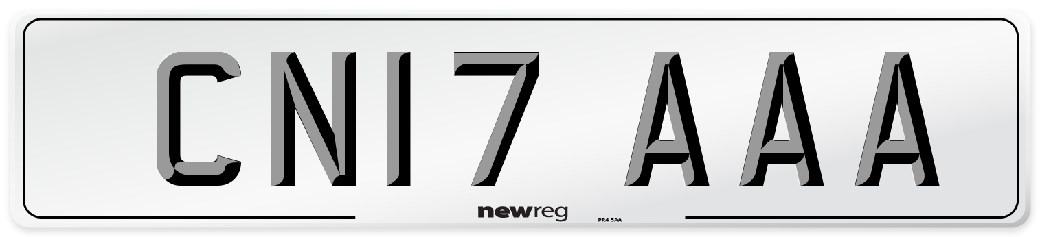 CN17 AAA Number Plate from New Reg